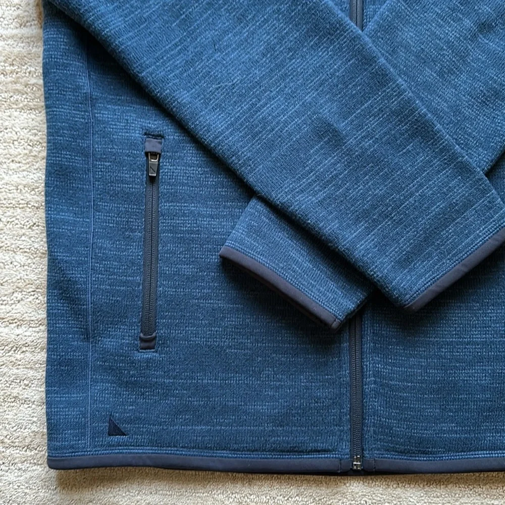 UNTUCKit Fleece Full-Zip Jacket Coat Blue Size Medium